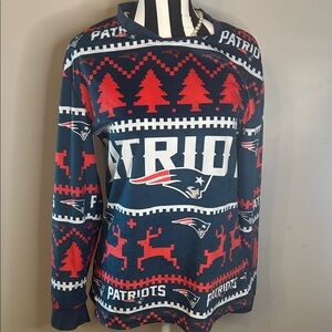 New England Patriots Holiday PJ top small